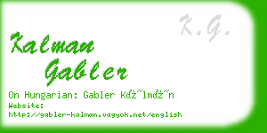 kalman gabler business card